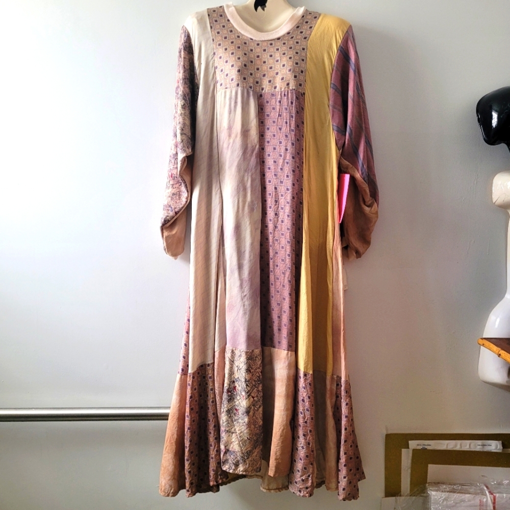 Vintage 90s Staley Gretzinger "The Shirts" Dress. Patchwork. Freesize. Deadstock